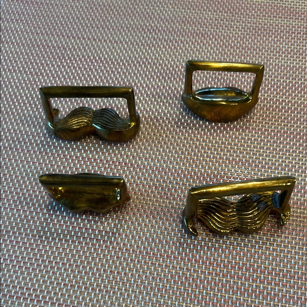 Jonathan Adler Muse Brass Napkin Rings - NEW IN BOX
